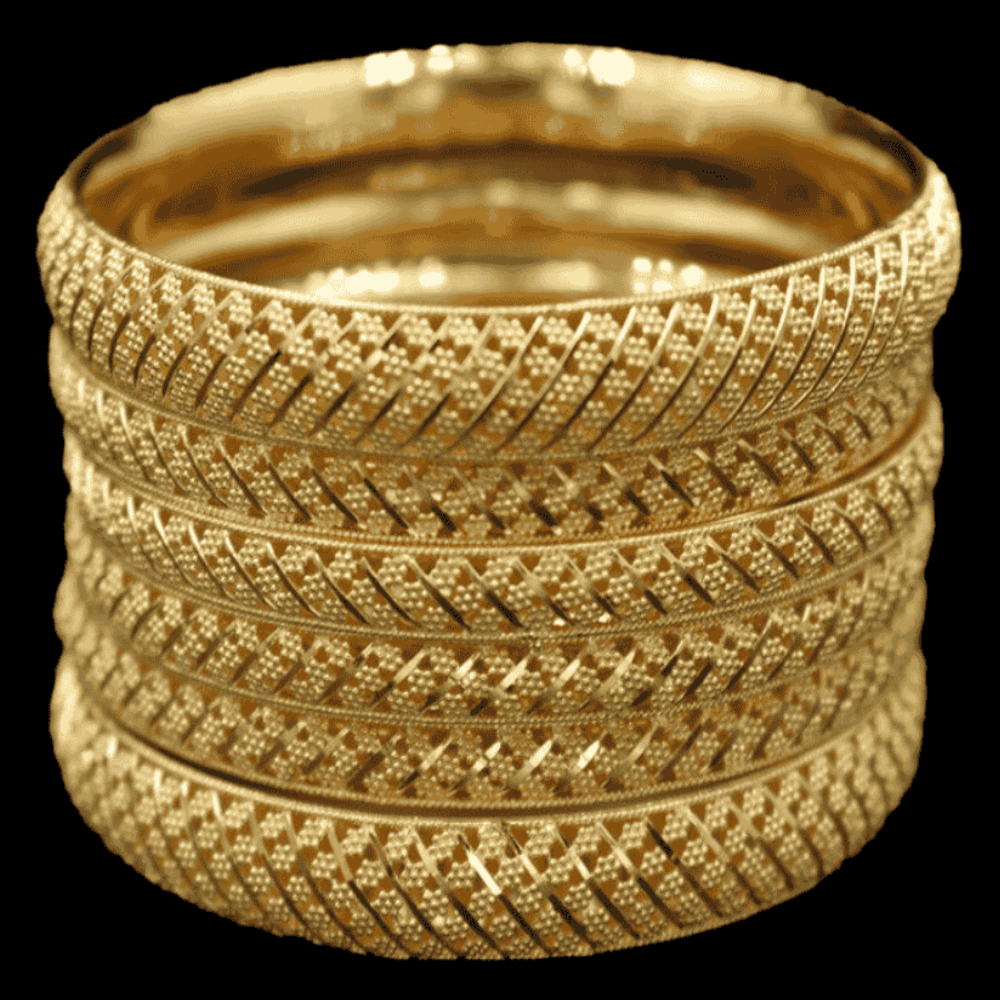 22K Gold Bangle Set (XS)